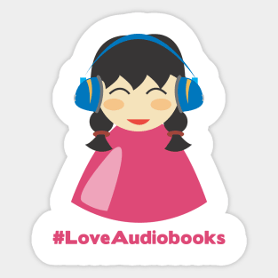 LoveAudiobooks Girl 3 Sticker